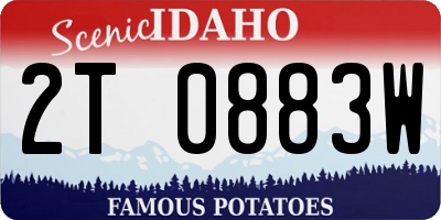 ID license plate 2T0883W