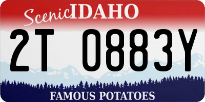 ID license plate 2T0883Y