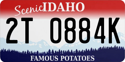 ID license plate 2T0884K