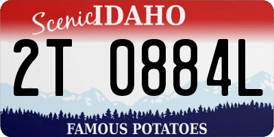 ID license plate 2T0884L