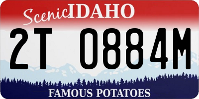 ID license plate 2T0884M