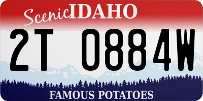 ID license plate 2T0884W