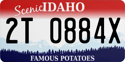 ID license plate 2T0884X