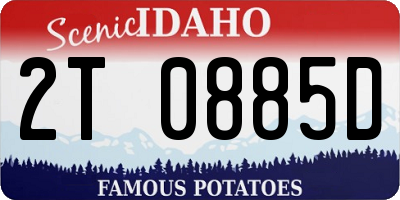 ID license plate 2T0885D