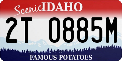 ID license plate 2T0885M