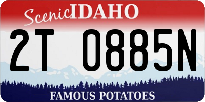 ID license plate 2T0885N