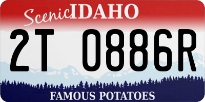 ID license plate 2T0886R