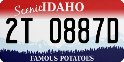 ID license plate 2T0887D