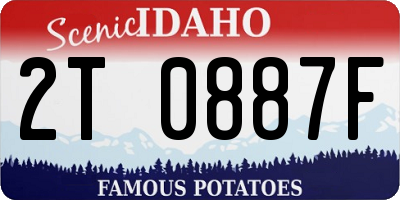 ID license plate 2T0887F