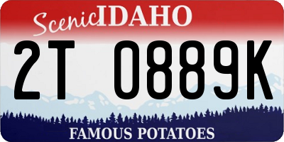 ID license plate 2T0889K
