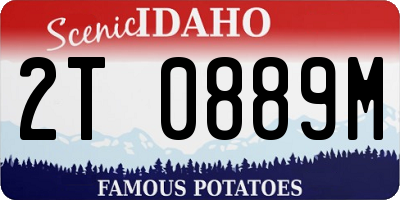 ID license plate 2T0889M