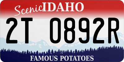 ID license plate 2T0892R