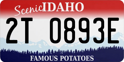 ID license plate 2T0893E