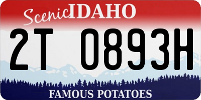 ID license plate 2T0893H
