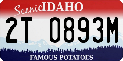 ID license plate 2T0893M