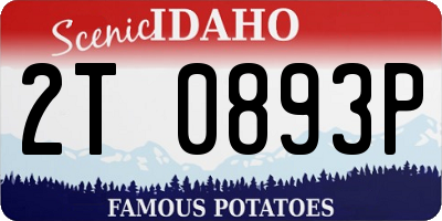 ID license plate 2T0893P