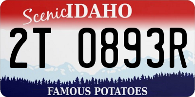 ID license plate 2T0893R