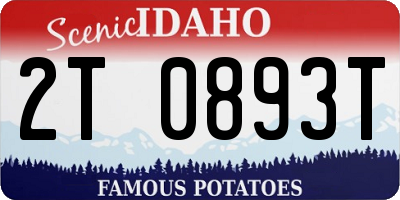 ID license plate 2T0893T
