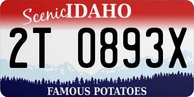 ID license plate 2T0893X