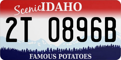 ID license plate 2T0896B