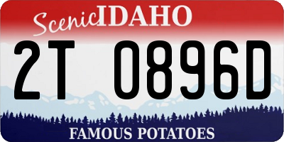 ID license plate 2T0896D