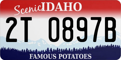 ID license plate 2T0897B