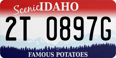 ID license plate 2T0897G
