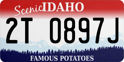 ID license plate 2T0897J