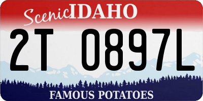 ID license plate 2T0897L