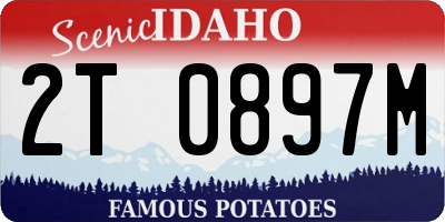 ID license plate 2T0897M