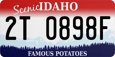 ID license plate 2T0898F