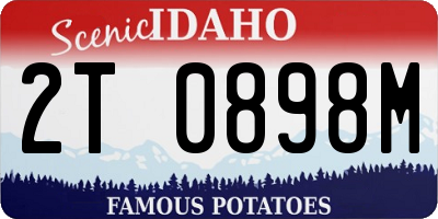 ID license plate 2T0898M
