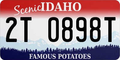 ID license plate 2T0898T