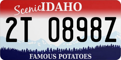 ID license plate 2T0898Z
