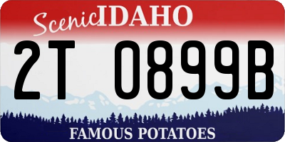 ID license plate 2T0899B