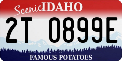 ID license plate 2T0899E