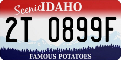 ID license plate 2T0899F