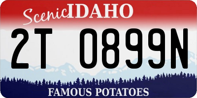 ID license plate 2T0899N