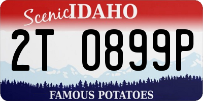 ID license plate 2T0899P