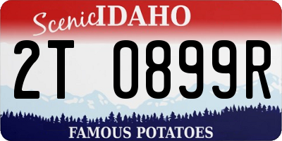 ID license plate 2T0899R