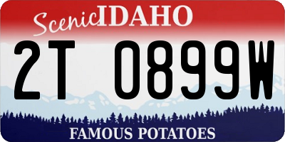 ID license plate 2T0899W