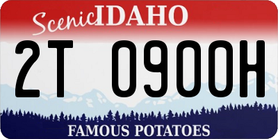 ID license plate 2T0900H