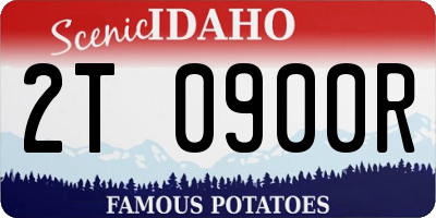 ID license plate 2T0900R