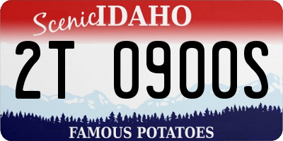 ID license plate 2T0900S