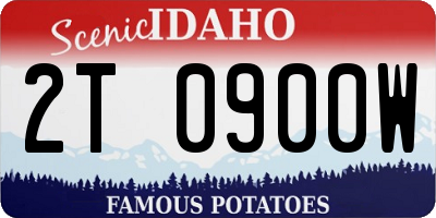 ID license plate 2T0900W