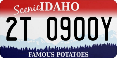 ID license plate 2T0900Y