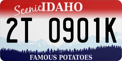 ID license plate 2T0901K