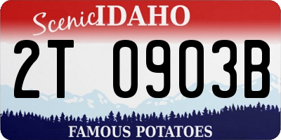 ID license plate 2T0903B