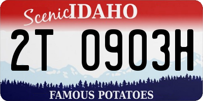 ID license plate 2T0903H
