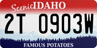 ID license plate 2T0903W